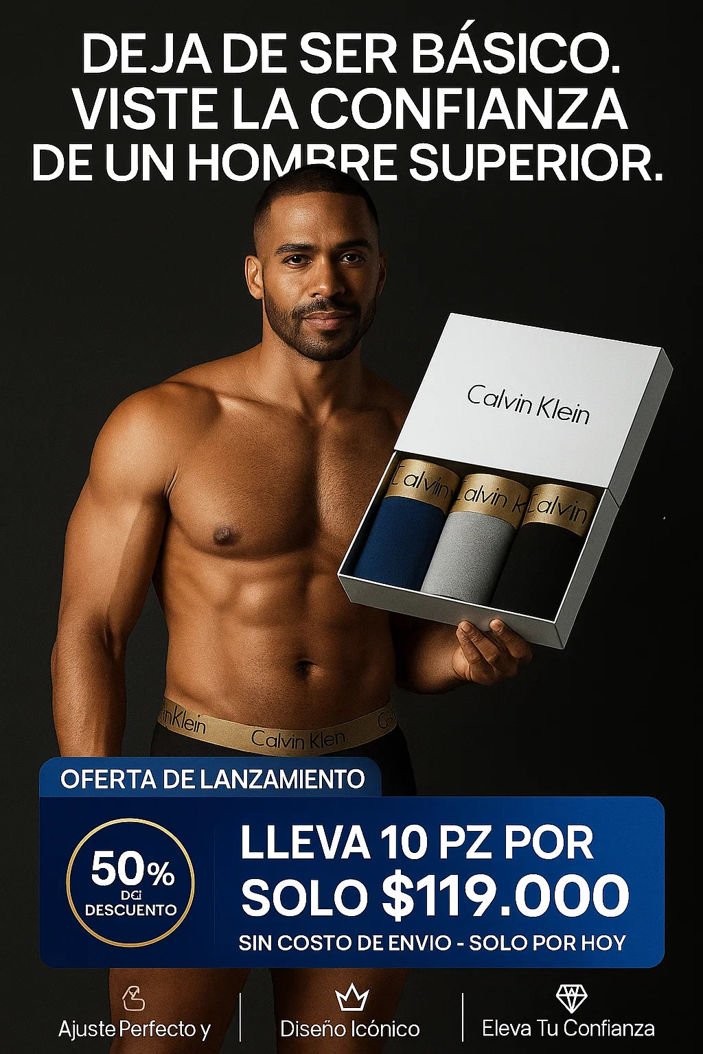 BOXERS PARA HOMBRE X 10 UNIDADES