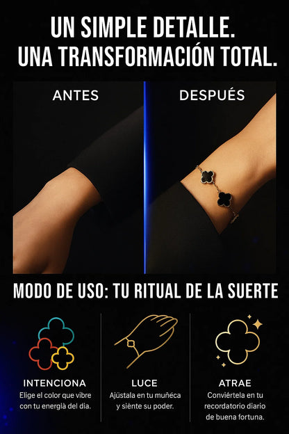 Pulsera Trebol Van Cleef +CAJAREGA💎