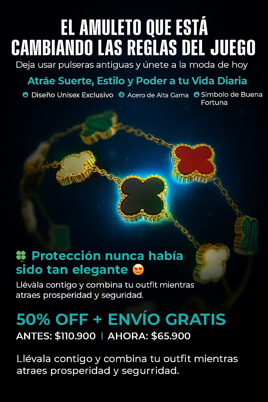 Pulsera Trebol Van Cleef +CAJAREGA💎