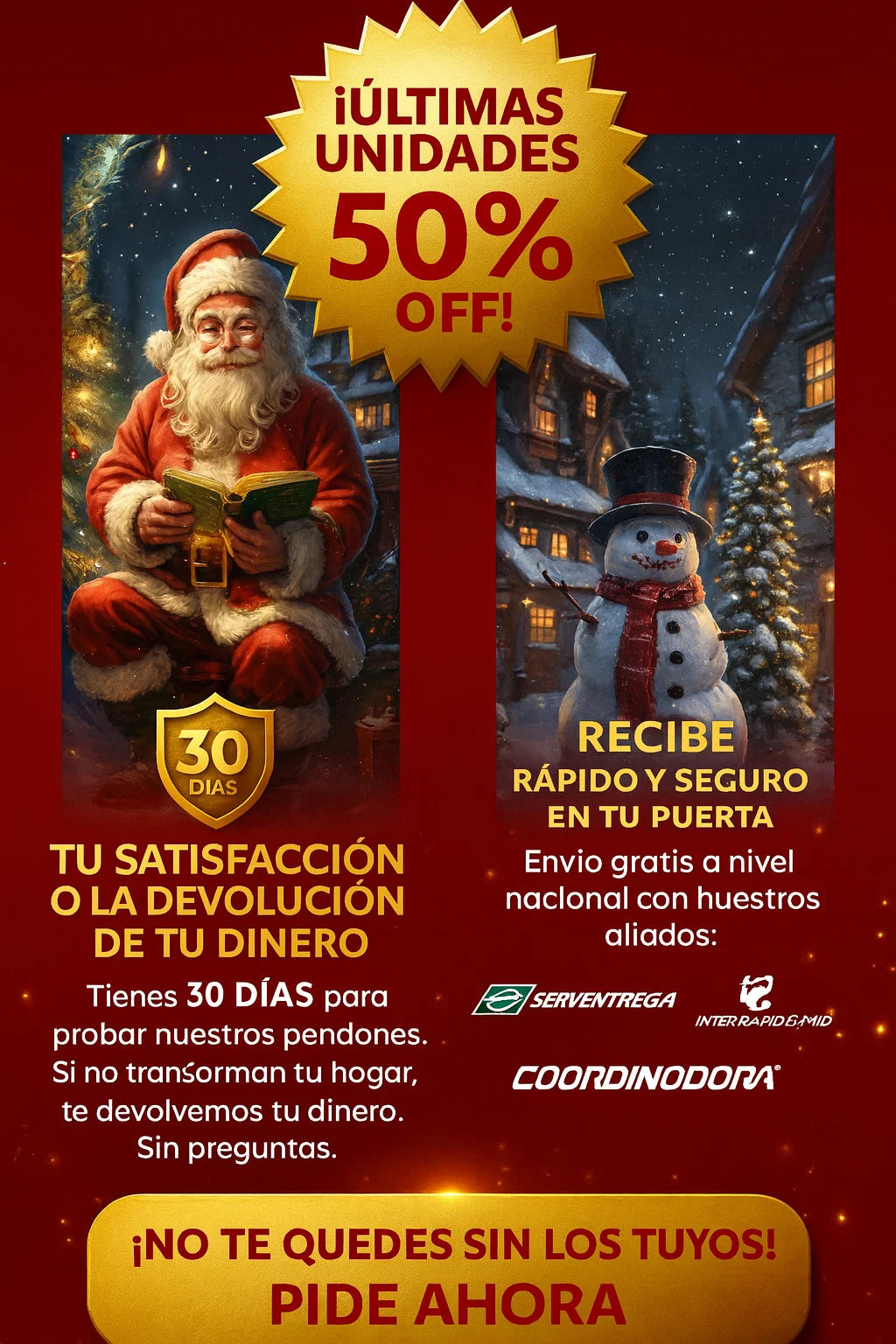 FORRO FUNDA PARA PUERTA NAVIDEÑA